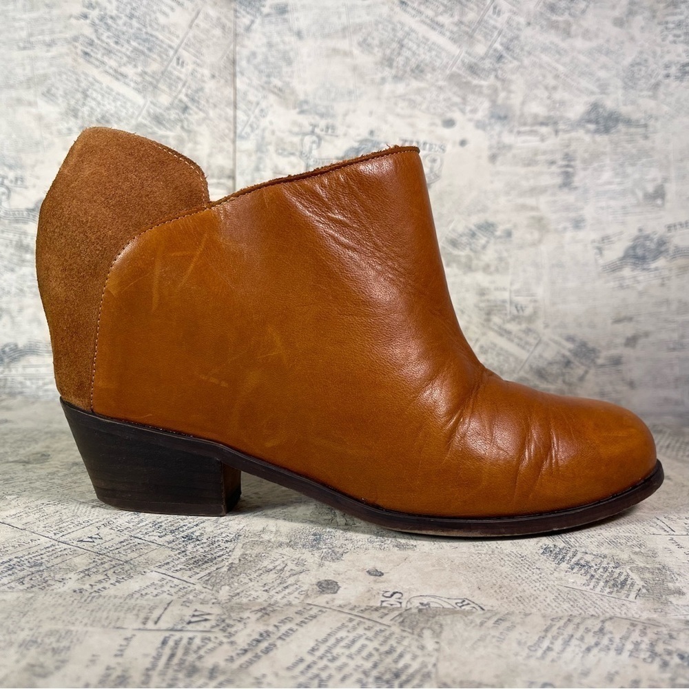 MM6 Maison Margiela Leather Suede Hidden Wedge Ankle Boots Made Italy